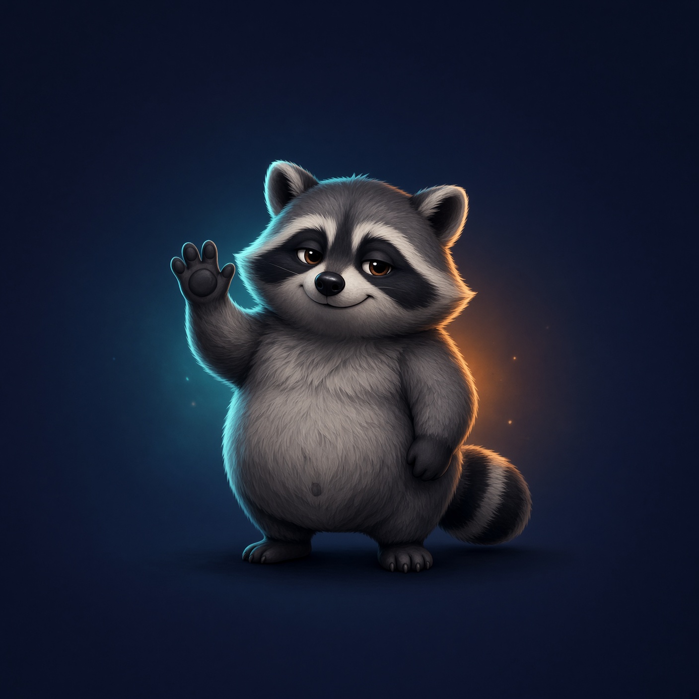 Jimothy, a round raccoon